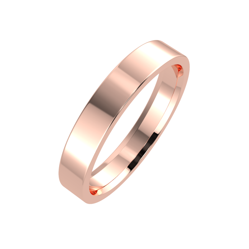 18K Rose Gold 3mm His and Hers Classic Wedding Ring