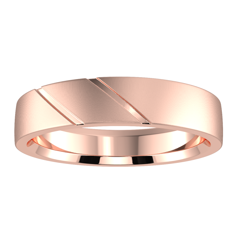 18K Rose Gold Fancy 5mm His And Hers Wedding Ring