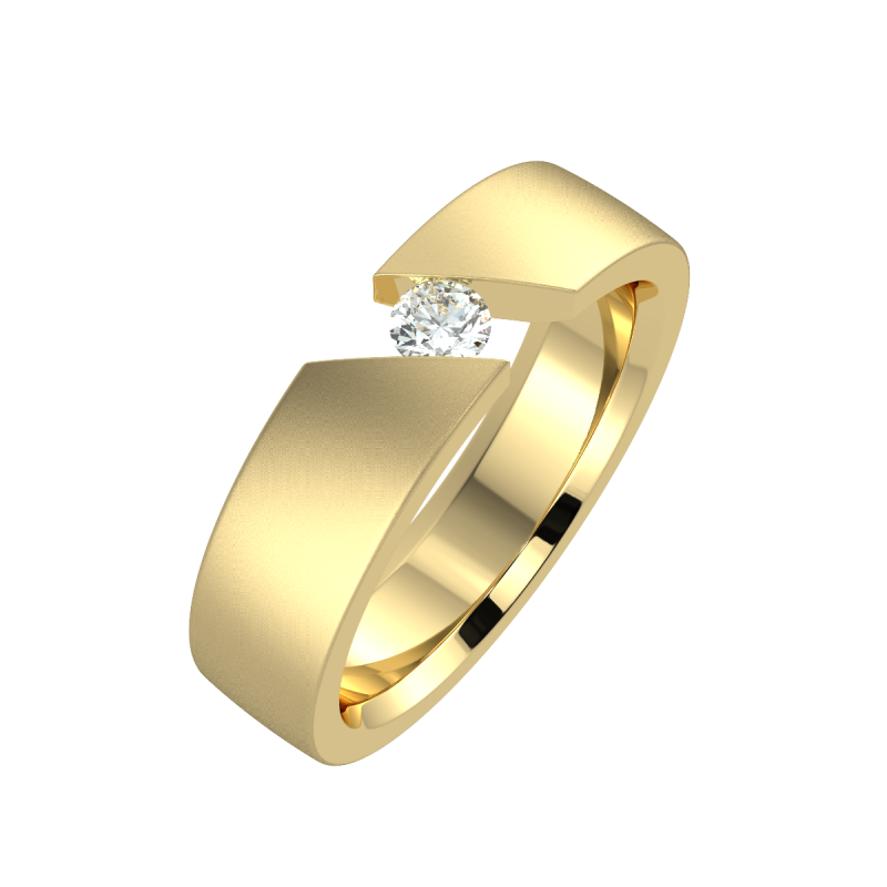 18K Yellow Gold Fancy 5mm His And Hers Wedding Ring