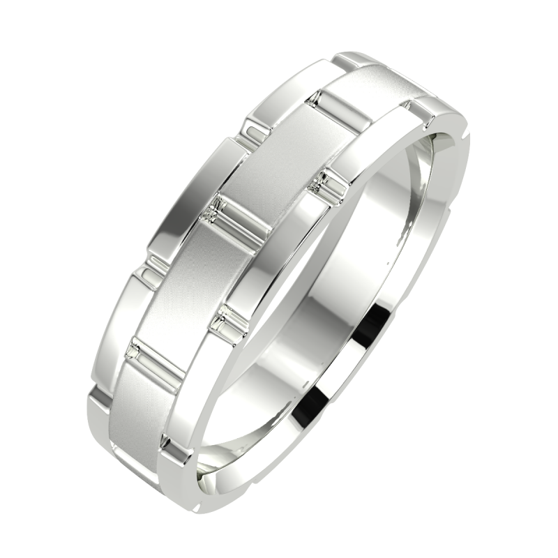 Platinum Links 6mm His And Hers Wedding Ring