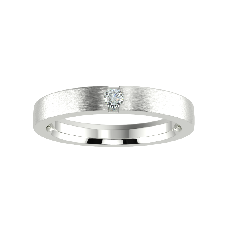 18K White Gold 3mm Elegant His and Hers Classic Wedding Ring