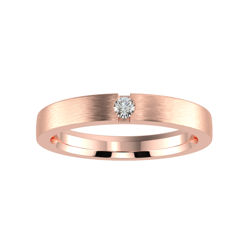 18K Rose Gold 3mm Elegant His and Hers Classic Wedding Ring