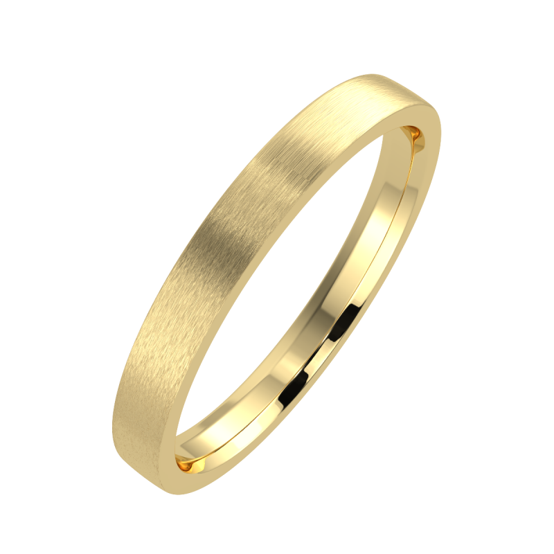 18K Yellow Gold 3mm Elegant His and Hers Classic Wedding Ring