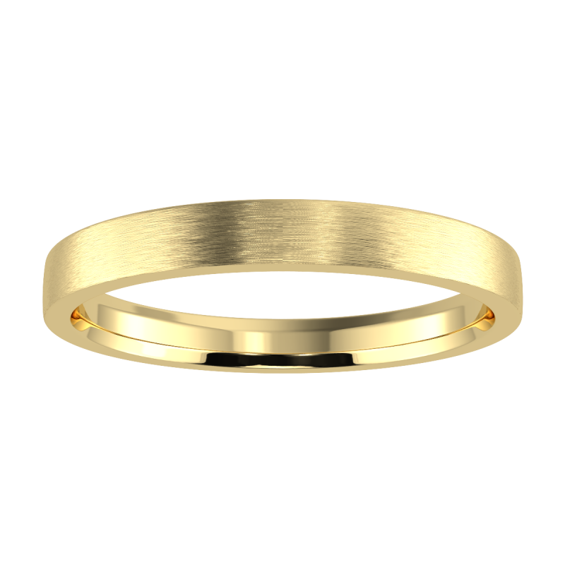 18K Yellow Gold 3mm Elegant His and Hers Classic Wedding Ring