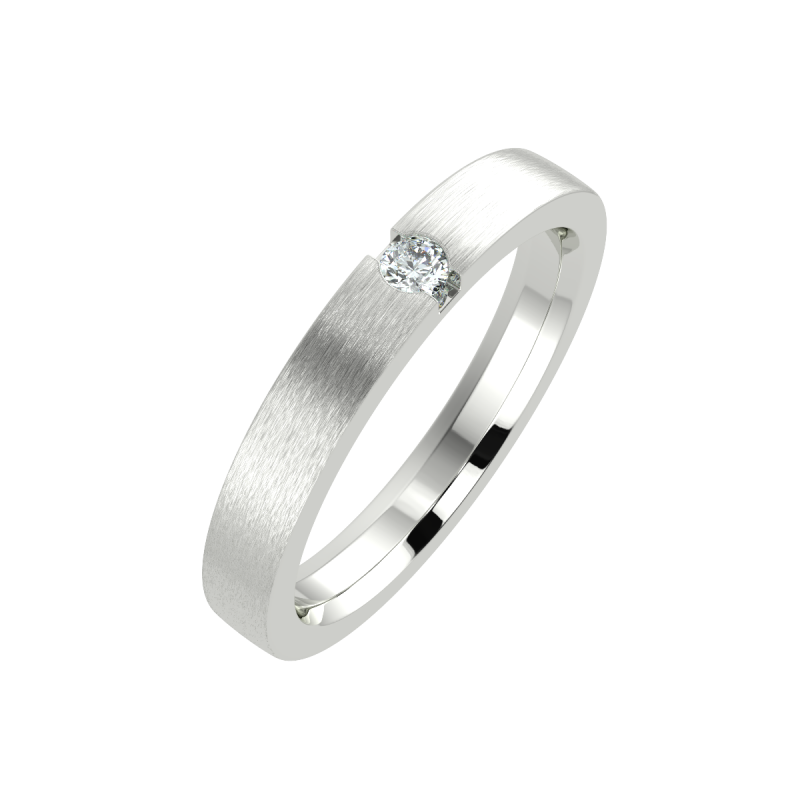 18K White Gold 3mm Elegant His and Hers Classic Wedding Ring