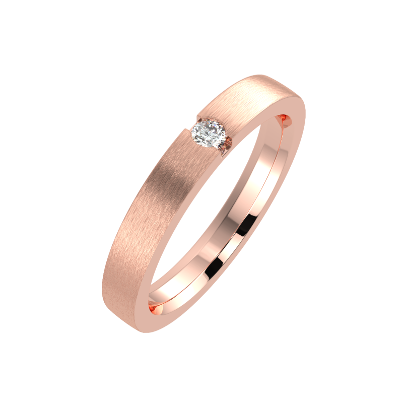 18K Rose Gold 3mm Elegant His and Hers Classic Wedding Ring