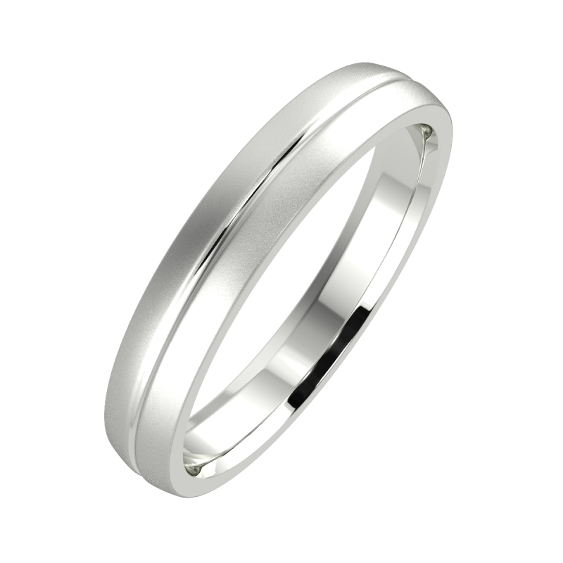 18K White Gold Taylor 4mm His and Hers Classic Wedding Ring