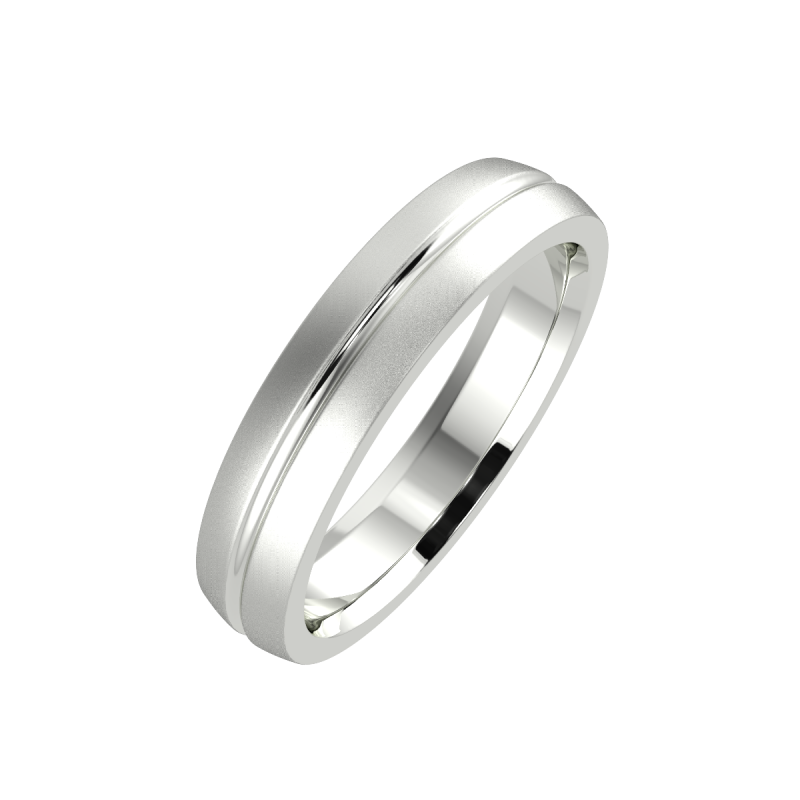 Platinum Taylor 4mm His and Hers Classic Wedding Ring