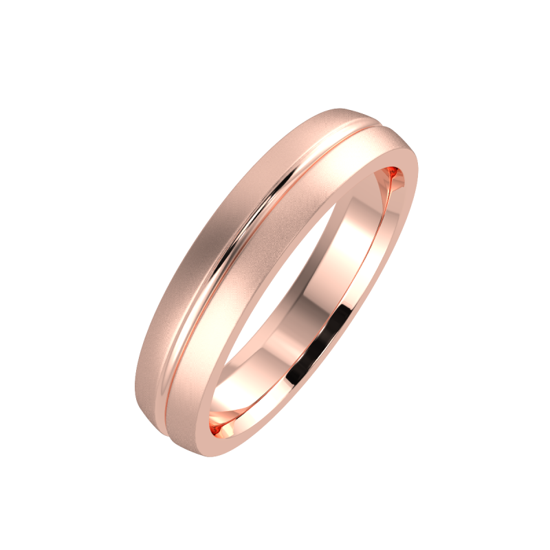 18K Rose Gold Taylor 4mm His and Hers Classic Wedding Ring