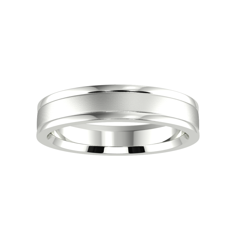 18K White Gold Codie His 6mm and Hers 4mm Wedding Ring