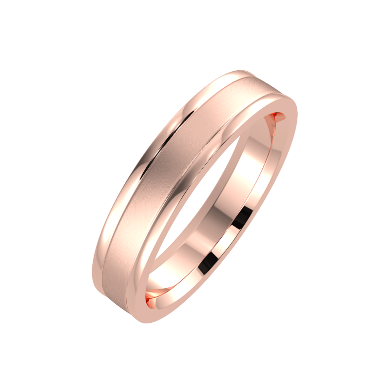 18K Rose Gold Codie His 6mm and Hers 4mm Wedding Ring