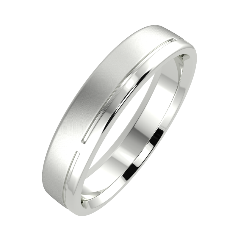 Platinum Sienna 5mm His And Hers Wedding Ring