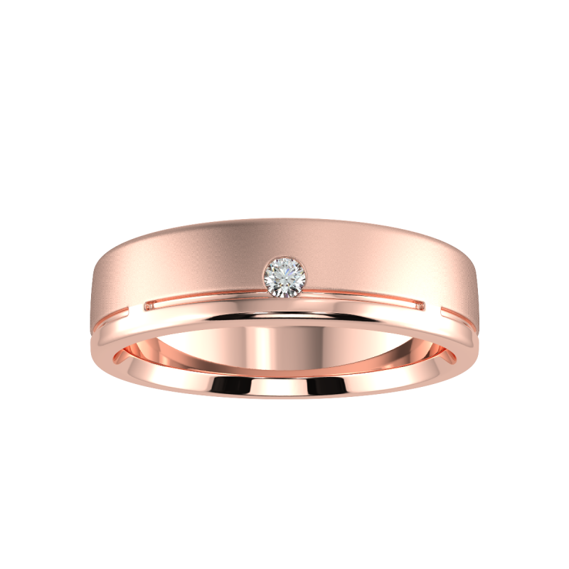 18K Rose Gold Sienna 5mm His And Hers Wedding Ring