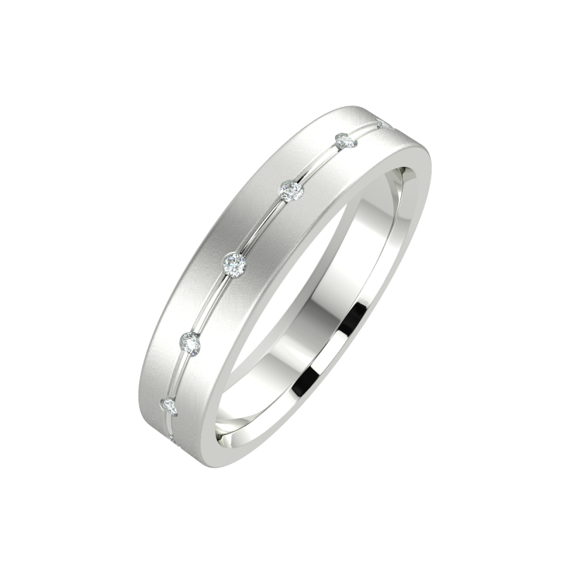 Platinum Dottie 6mm His And  4mm Hers Wedding Ring