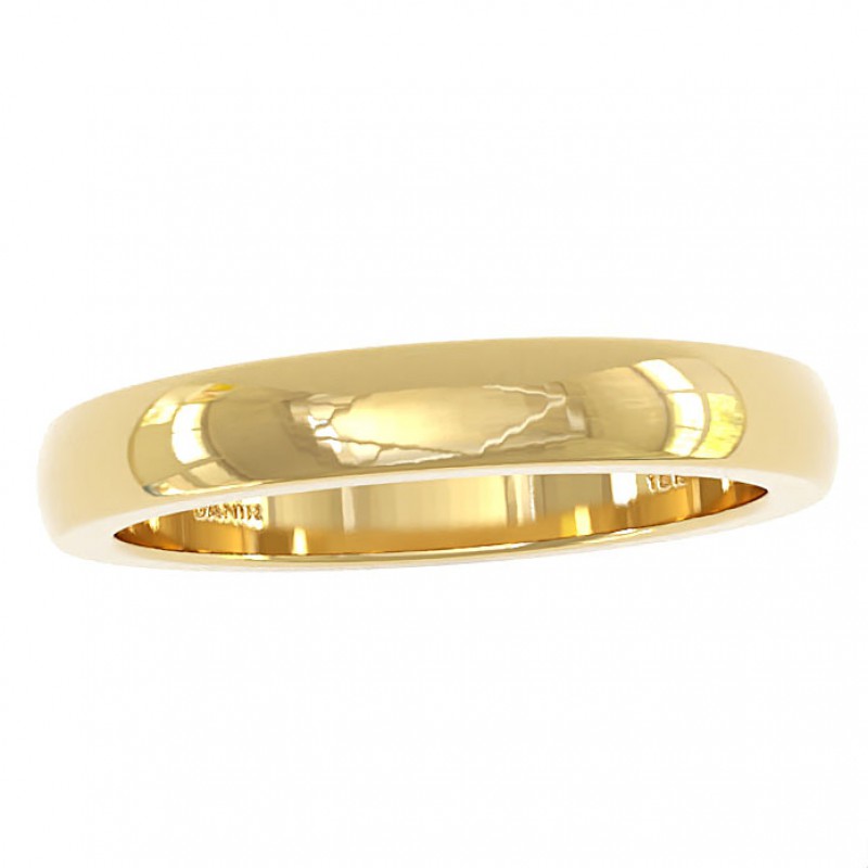 18K Yellow Gold 3.5mm Comfort Luxe Wedding Ring
