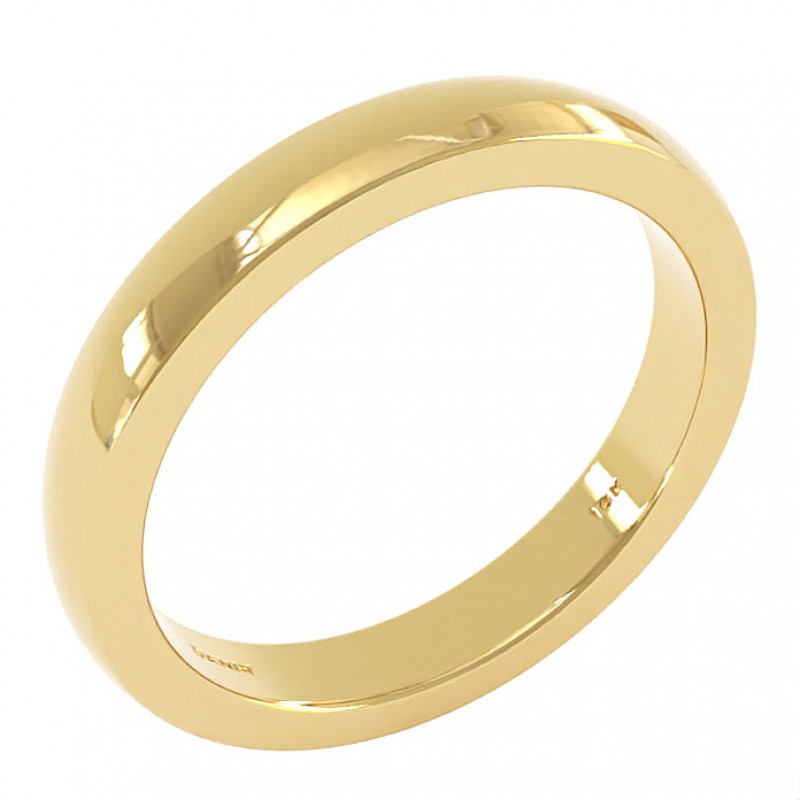 18K Yellow Gold 3.5mm Comfort Luxe Wedding Ring