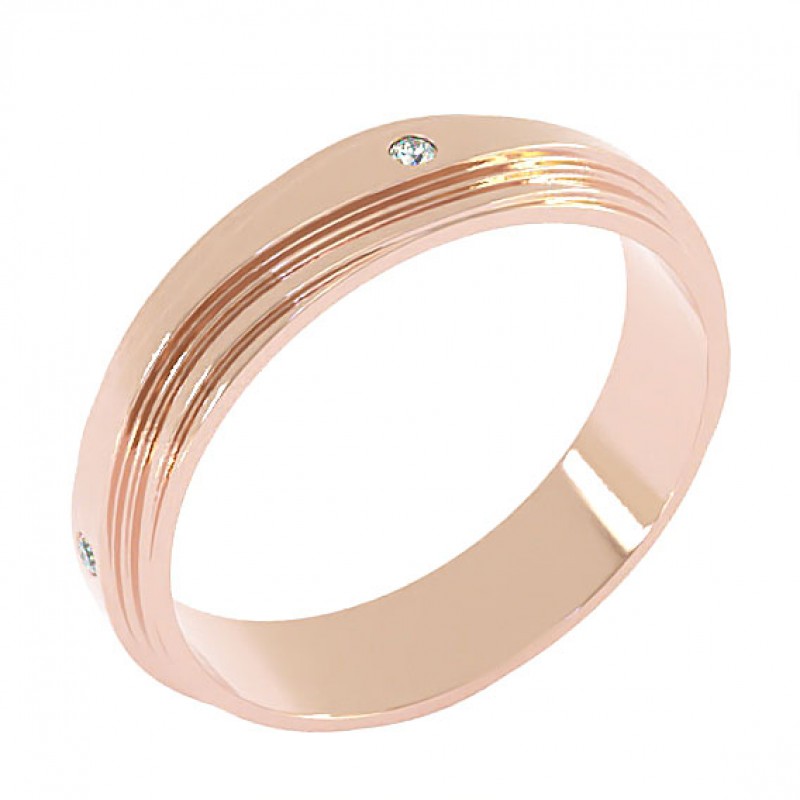 18K Rose Gold 4.5mm Curves Wedding Ring