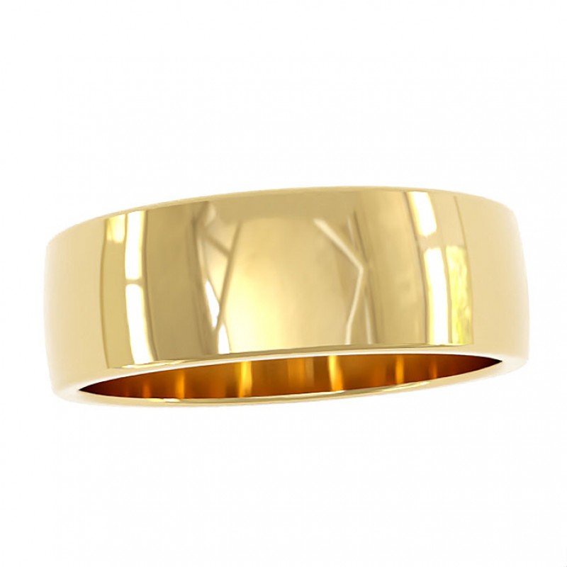 18K Yellow Gold 7mm Bettina Comfort Wedding Ring