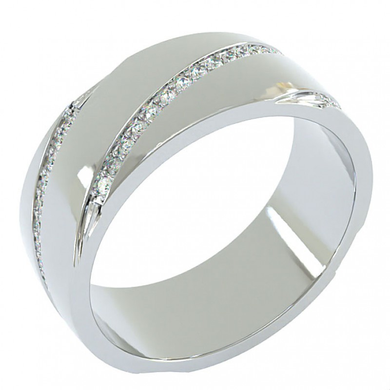 18K White Gold 7mm Bettina Comfort Wedding Ring