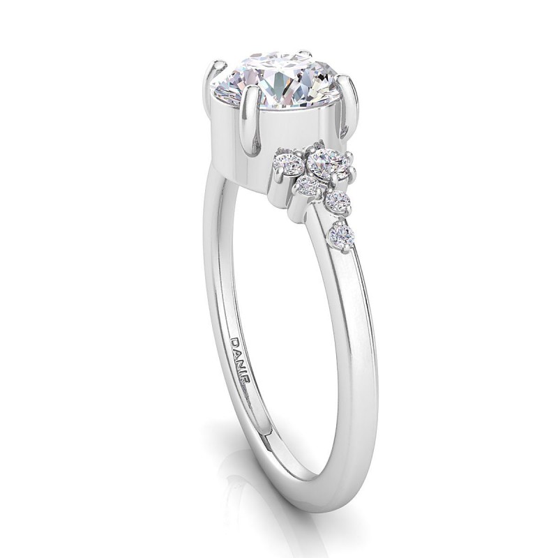Amelia Bezel Diamond Engagement Ring Platinum