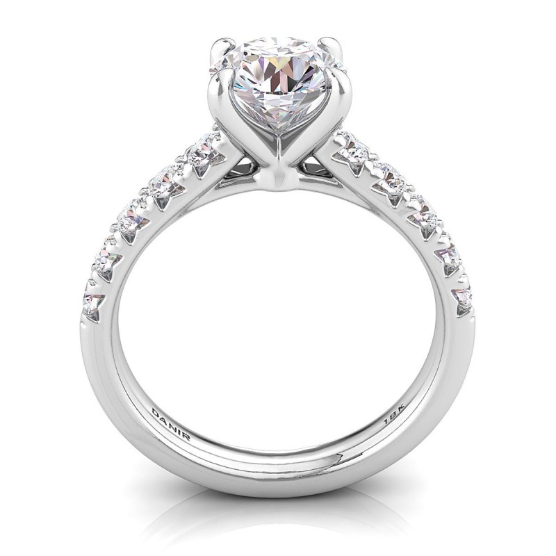 Anita Diamond Engagement Ring Round White Gold 