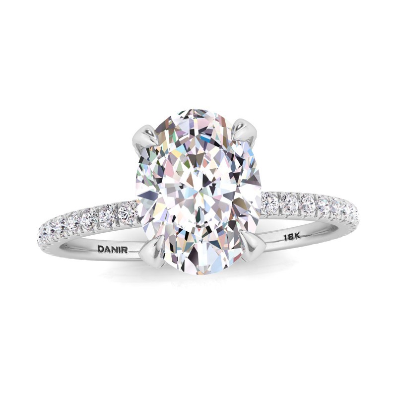 Annae Diamond Engagement Ring Oval White Gold