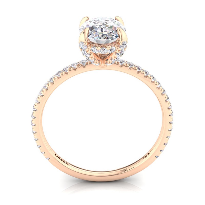 Annae Diamond Engagement Ring Oval Rose Gold