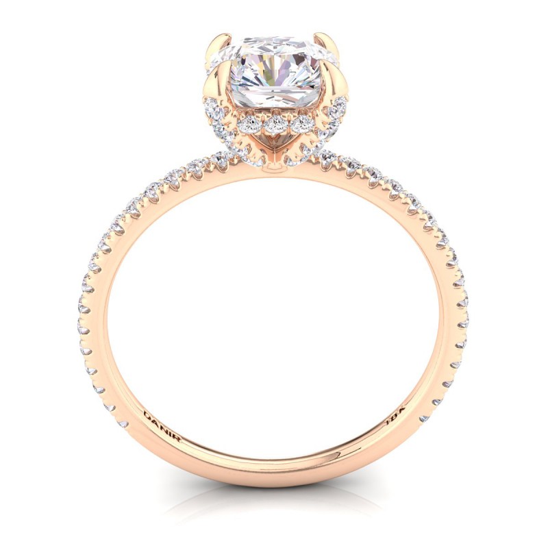 Annae Diamond Engagement Ring Radiant Rose Gold
