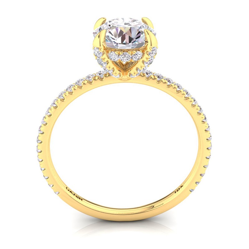 18K Yellow Gold <br> Annae Diamond Engagement Ring Round Yellow Gold