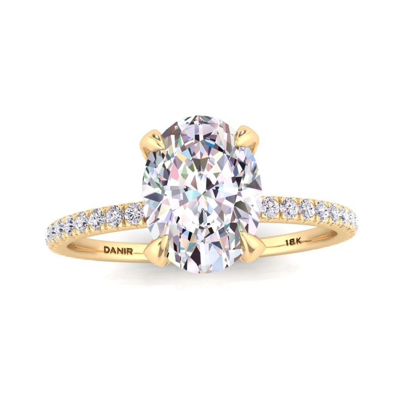 Annae Diamond Engagement Ring Oval Yellow Gold