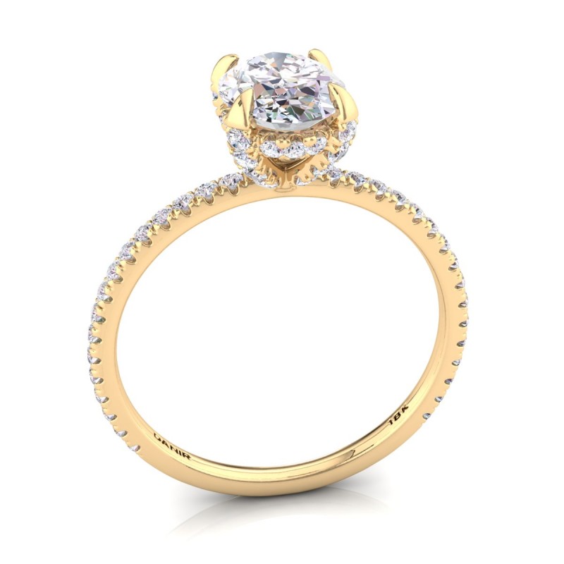 Annae Diamond Engagement Ring Oval Yellow Gold
