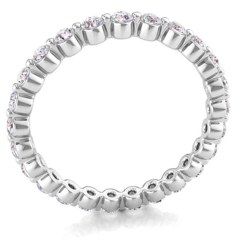 18K White Gold Barelle Diamond Ring