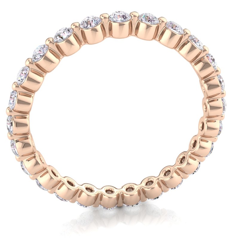 18K Rose Gold Barelle Diamond Ring