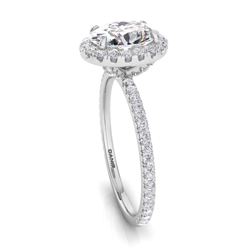 Beverly Diamond Engagement Ring Oval Platinum