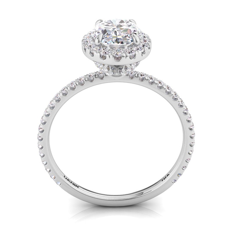 Beverly Diamond Engagement Ring Oval White Gold