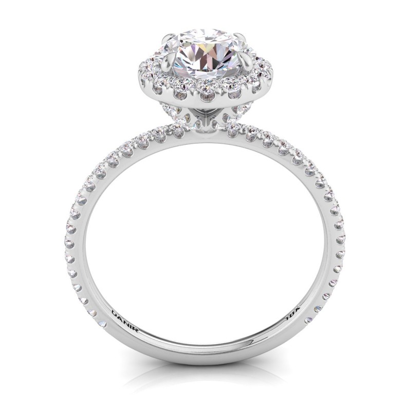 Platinum <br> Beverly Diamond Engagement Ring Round Platinum
