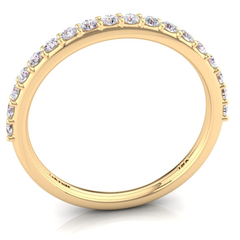 18K Yellow Gold Bianca Shared Prong Diamond Ring