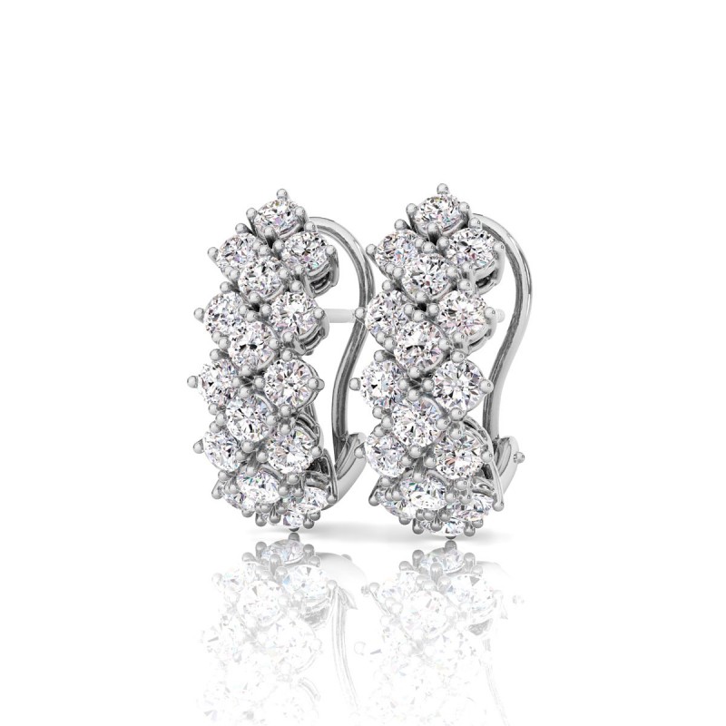 18K White Gold Bronte Diamond Earrings