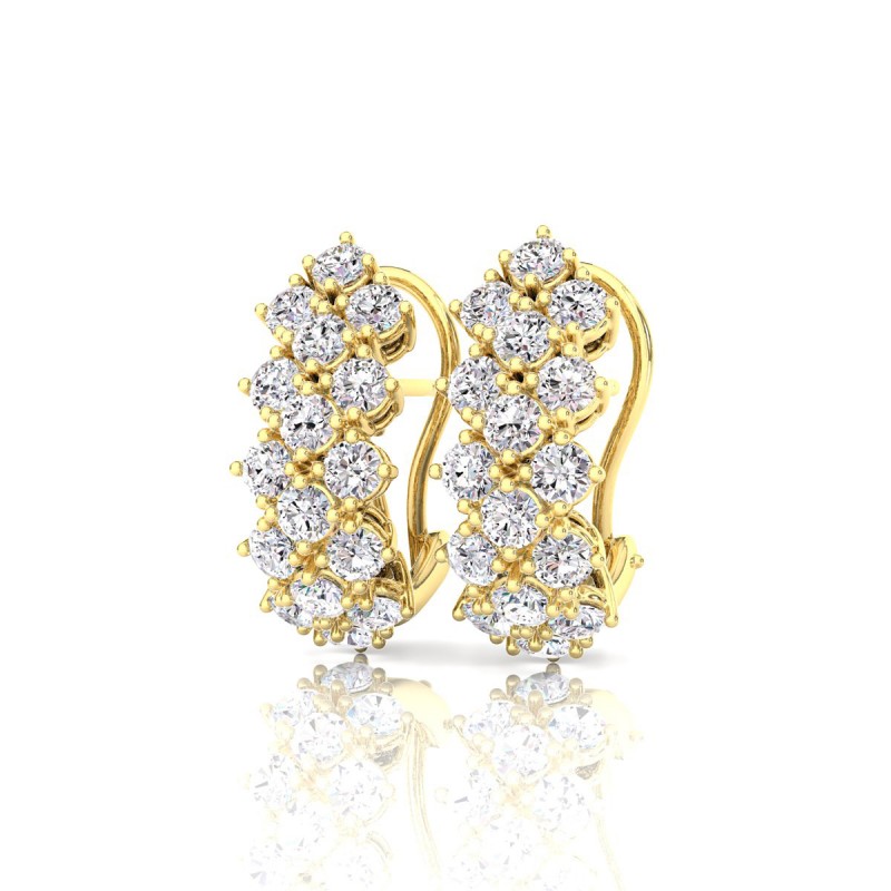 18K Yellow Gold Bronte Diamond Earrings