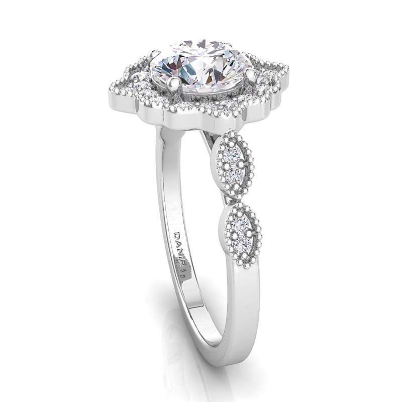 Callie Diamond Engagement Ring Round White Gold 