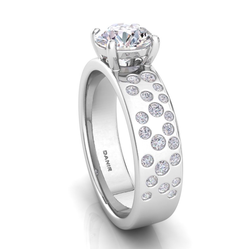 Casadei Diamond Engagement Ring White Gold 