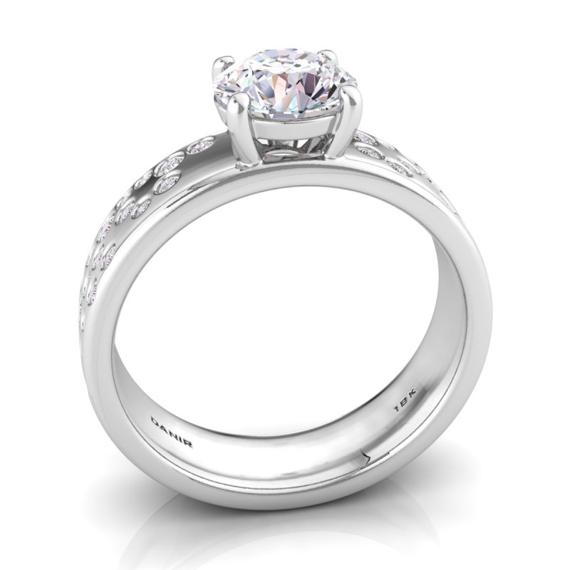 18K White Gold <br> Casadei Diamond Engagement Ring White Gold 