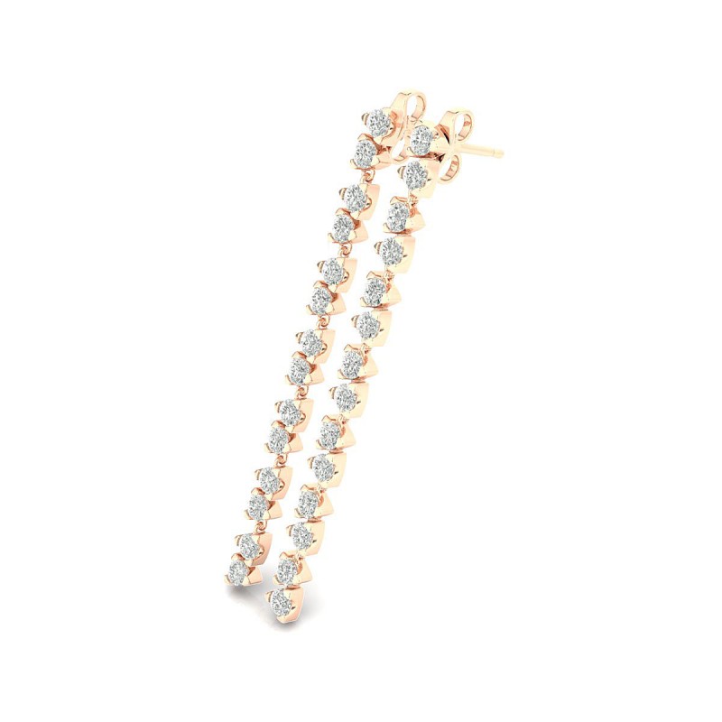 18K Rose Gold Darla Diamond Earrings