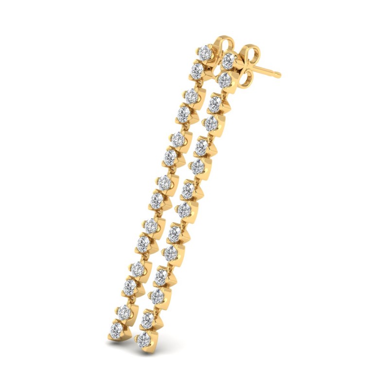 18K Yellow Gold Darla Diamond Earrings