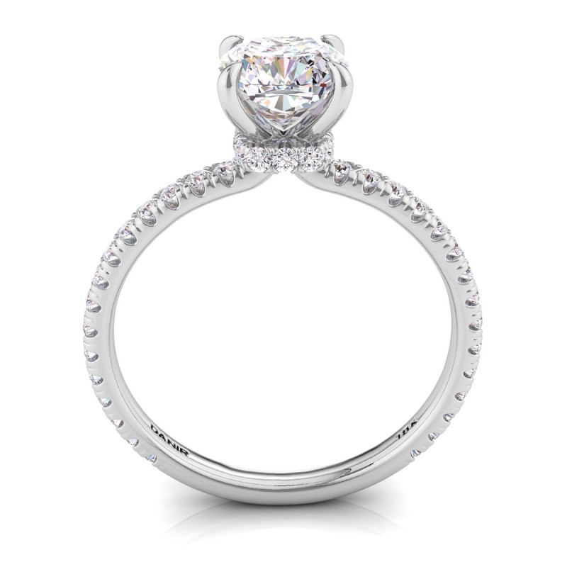 18K White Gold <br> Delilah Diamond Engagement Ring White Gold