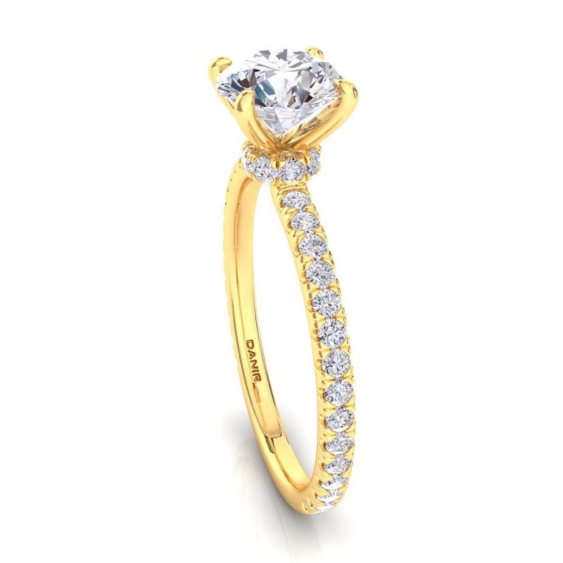 18K Yellow Gold <br> Delilah Diamond Engagement Ring Yellow Gold