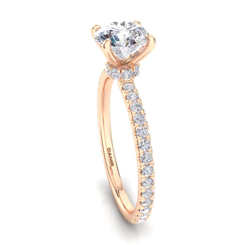 Delilah Diamond Engagement Ring Rose Gold