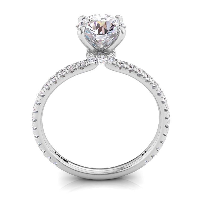 18K White Gold <br> Delilah Diamond Engagement Ring White Gold