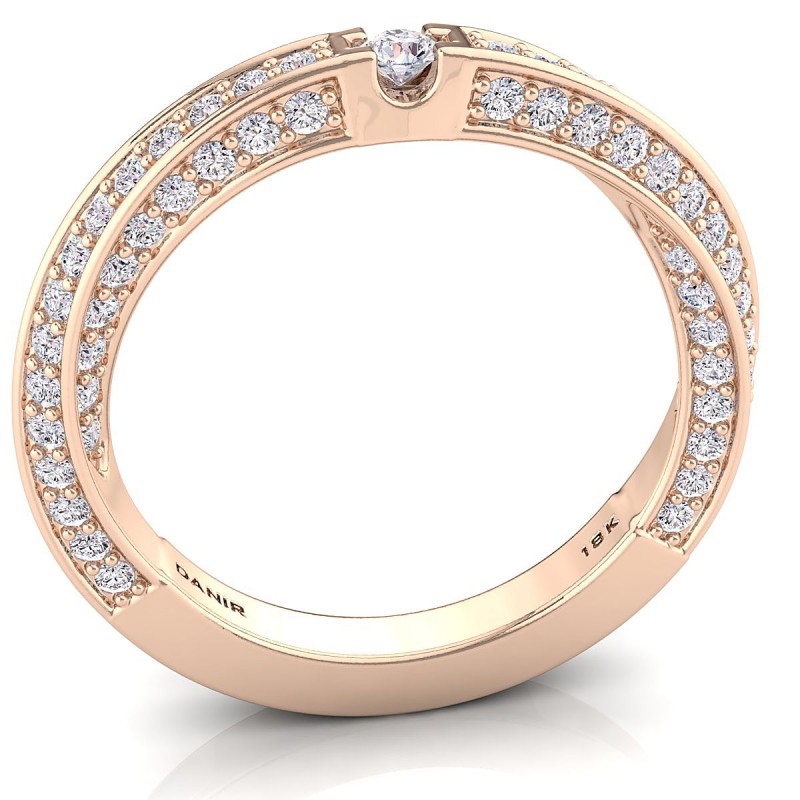 18K ROSE Gold <br> 18K Rose Gold Delor Diamond Eternity Ring