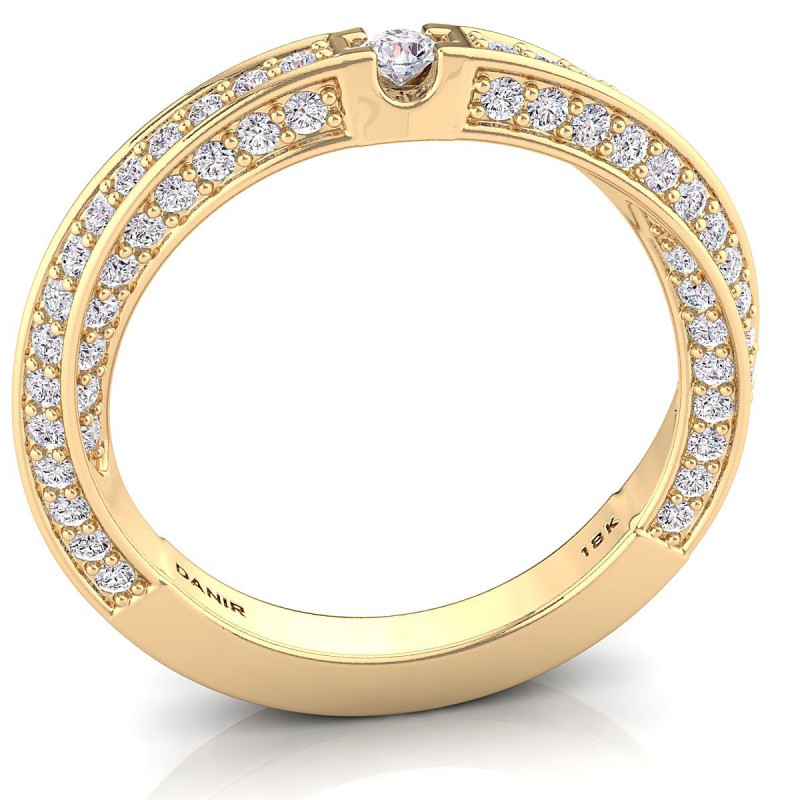 18K Yellow Gold <br> 18K Yellow Gold Delor Diamond Eternity Ring